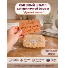 Сменный штамп «Лучшей маме» для фигурной разъёмной формы «Фигурный прямоугольник»